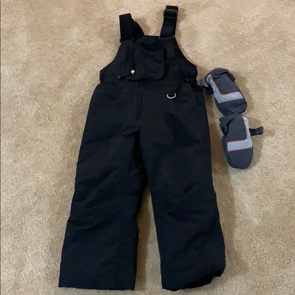 Black bib snow pants toddler
